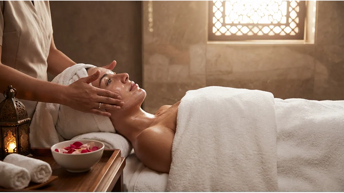 bienfaits du modelage du visage à Agadir sur un visage détendu