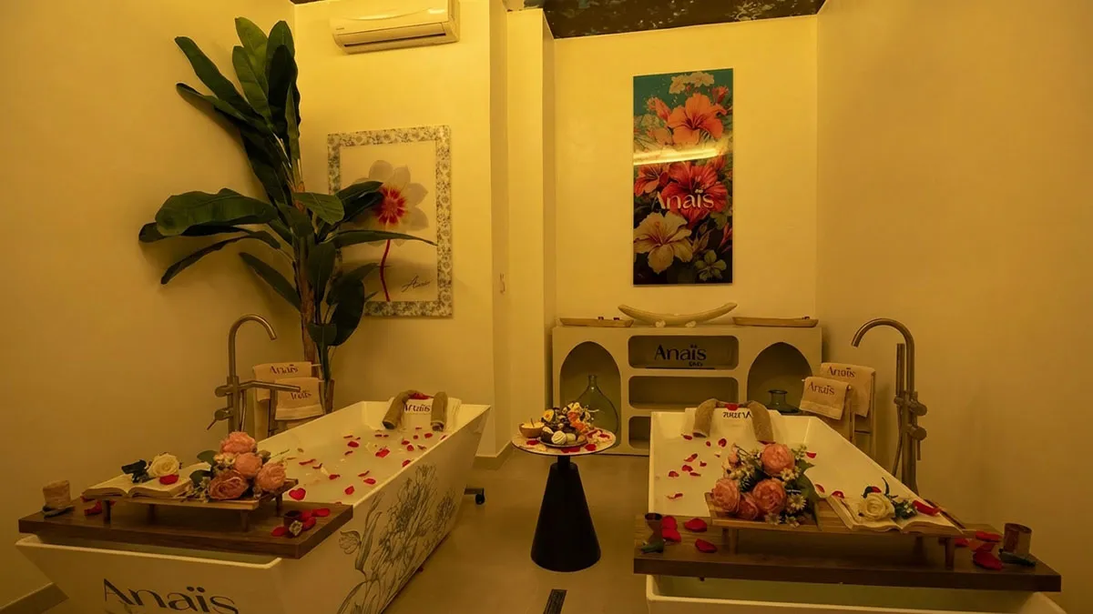 Hammam marocain préparant la peau avant un massage marocain relaxant