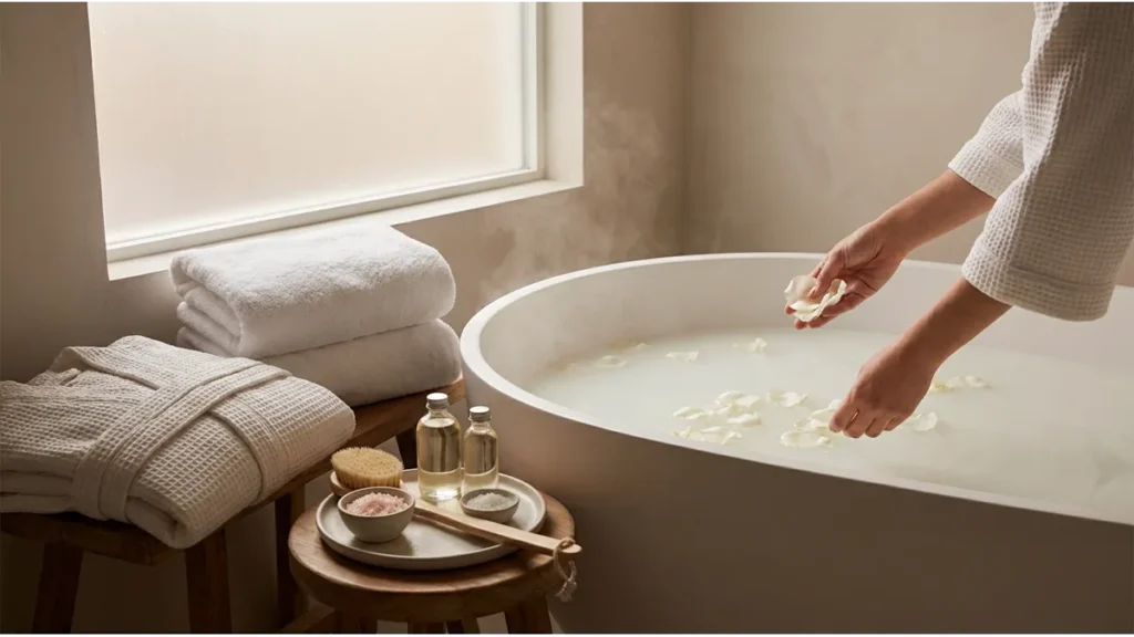 Expérience de bains à Agadir préparée dans un cadre premium